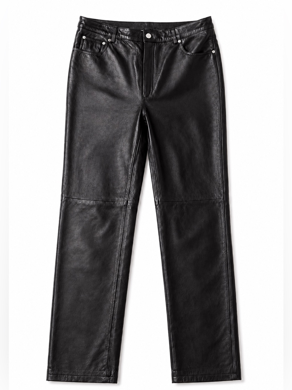 Black Leather pants- waist 32" size 12